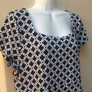 L / XL Charter Club Navy stretchy dress pockets washable easy wear  like new EUC